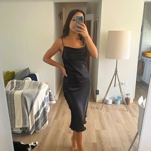 Bebe Black Midi Dress